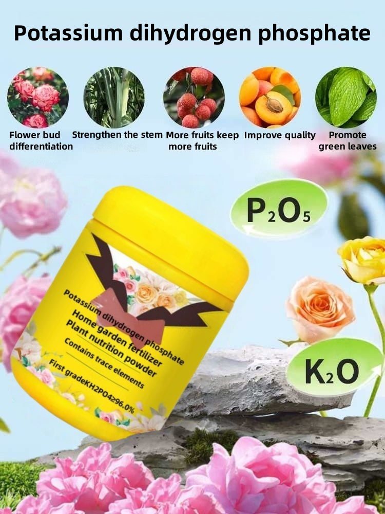 Potassium Phosphate Plant Nutrition Powder 450g — Home Garden Fertilizer with Trace Elements