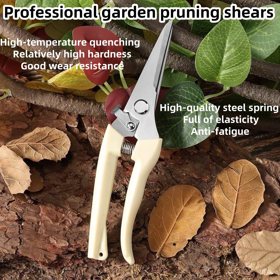 Professional Garden Pruning Shears 404 — Straight Blade, Auto-Rebound, All-Purpose
