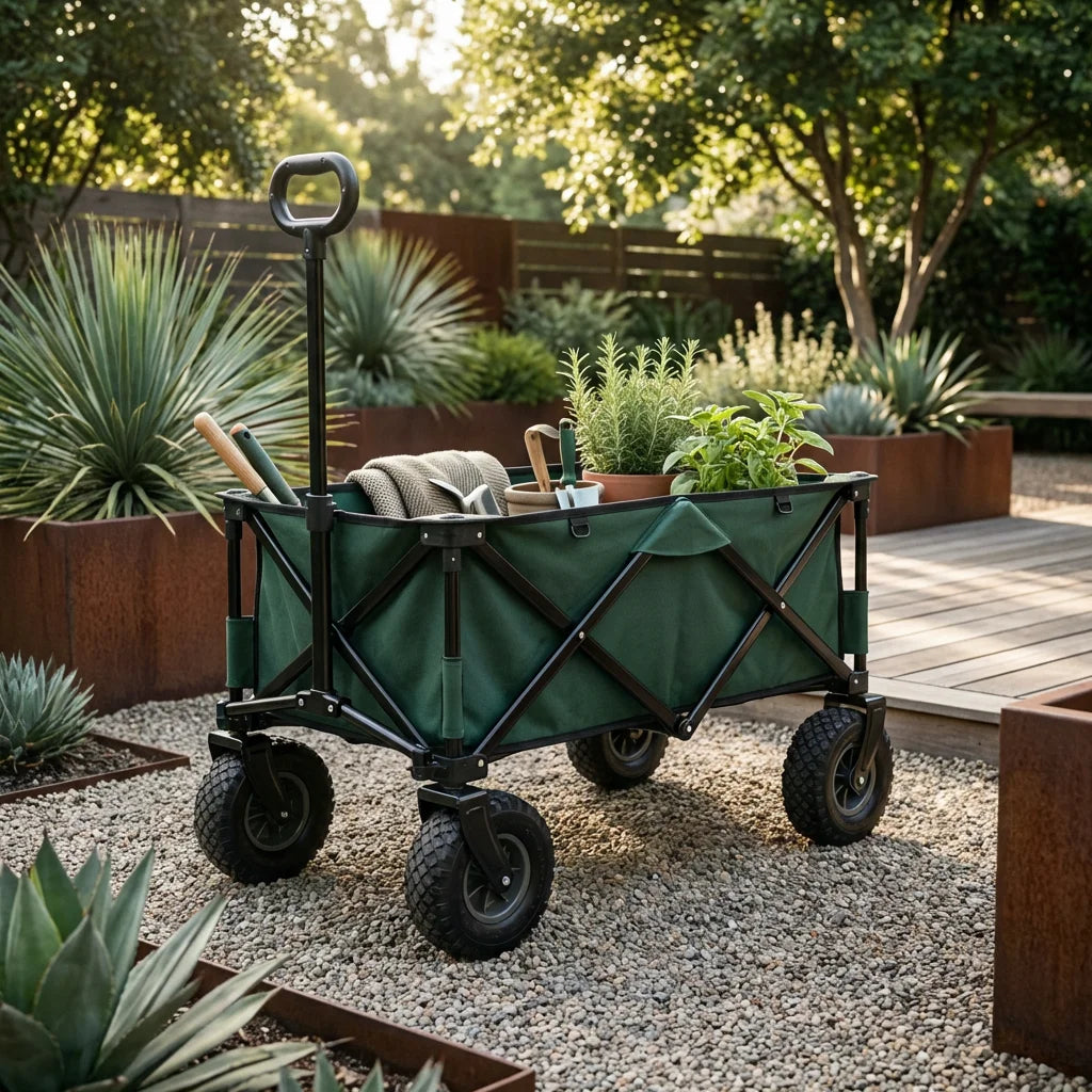 Collapsible All-Terrain Garden Utility Wagon
