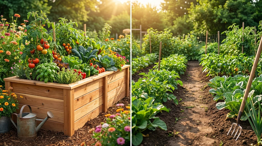 Raised garden bed vs in-ground garden planting comparison