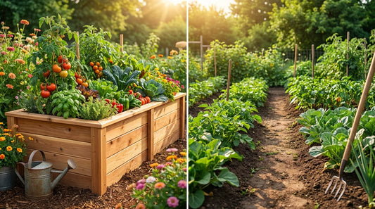 Raised garden bed vs in-ground garden planting comparison