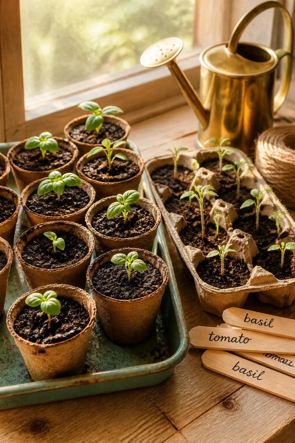 Sweet basil indoor and outdoor seedling guide