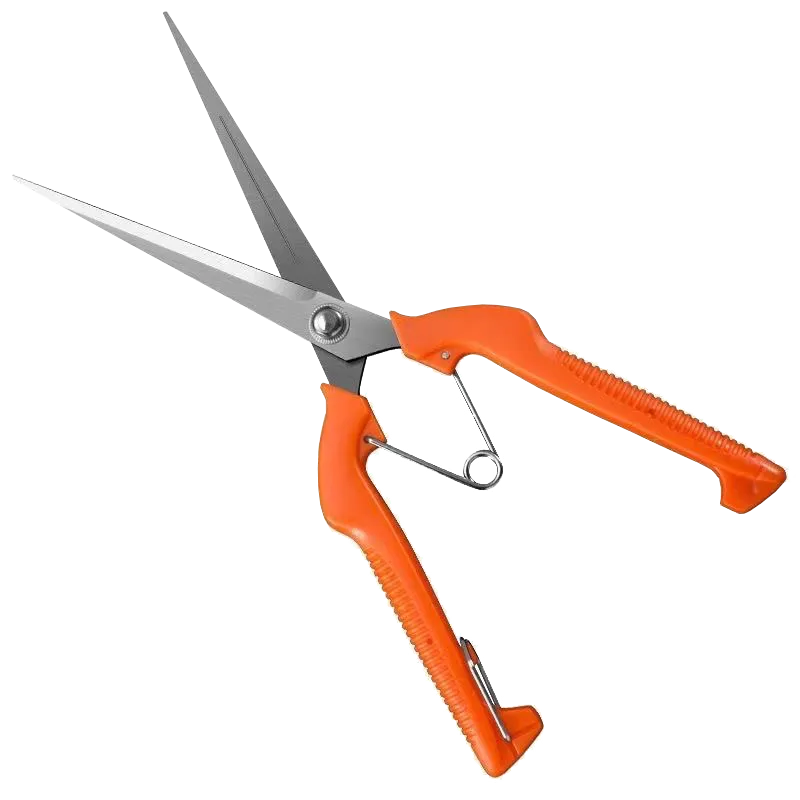Fruit Picking Scissors 912 — Long Straight Blade, Safety Lock, Harvest Shears