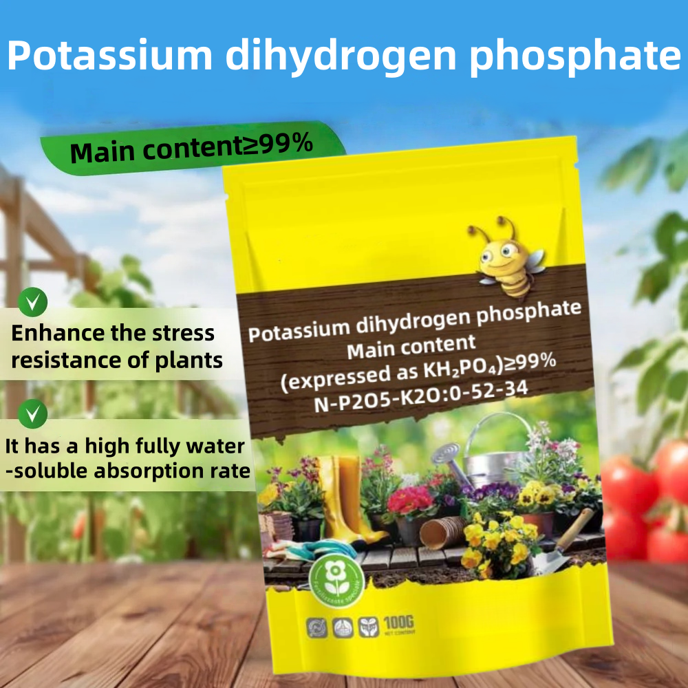 Potassium Dihydrogen Phosphate Fertilizer 100g — ≥99% Pure KH₂PO₄, Bloom Booster