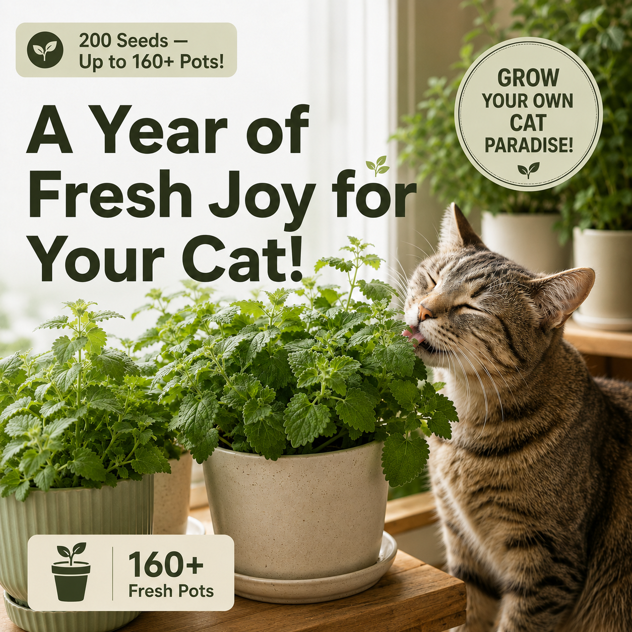 Catnip Seeds – Nepeta cataria | 200 Seeds | Perennial Herb