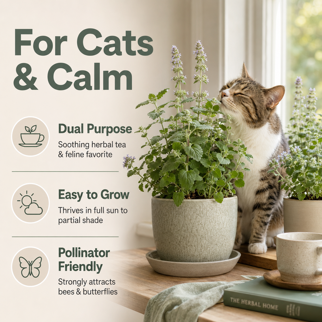 Catnip Seeds – Nepeta cataria | 200 Seeds | Perennial Herb