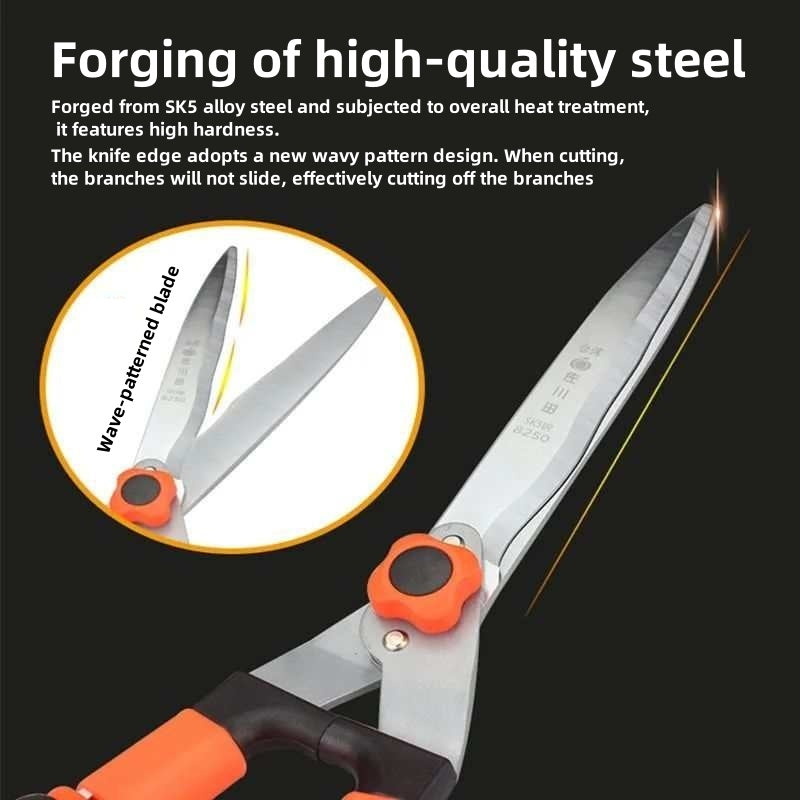 SK5 Extendable Hedge Shears 8219 — Serrated Blade, Telescopic Handle, Professional Pruning