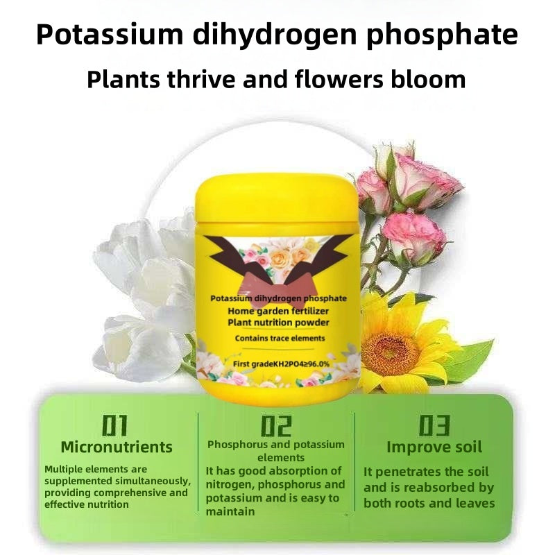 Potassium Phosphate Plant Nutrition Powder 450g — Home Garden Fertilizer with Trace Elements