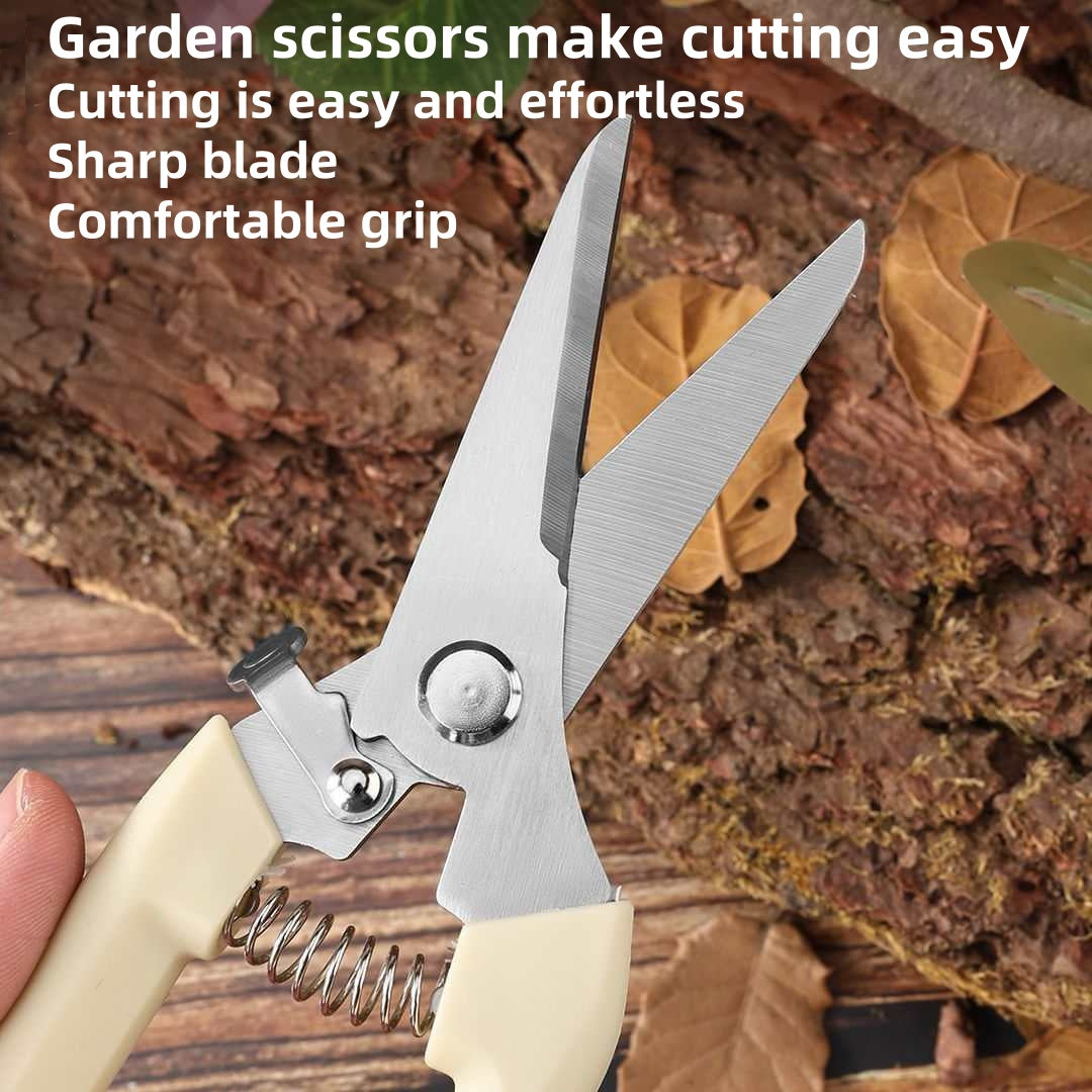 Professional Garden Pruning Shears 404 — Straight Blade, Auto-Rebound, All-Purpose