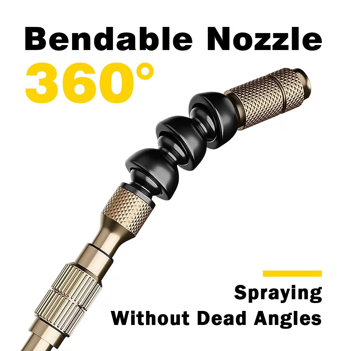 360° All-Copper Telescopic Spray Wand — Swivel Head, Adjustable Length, Universal Fit