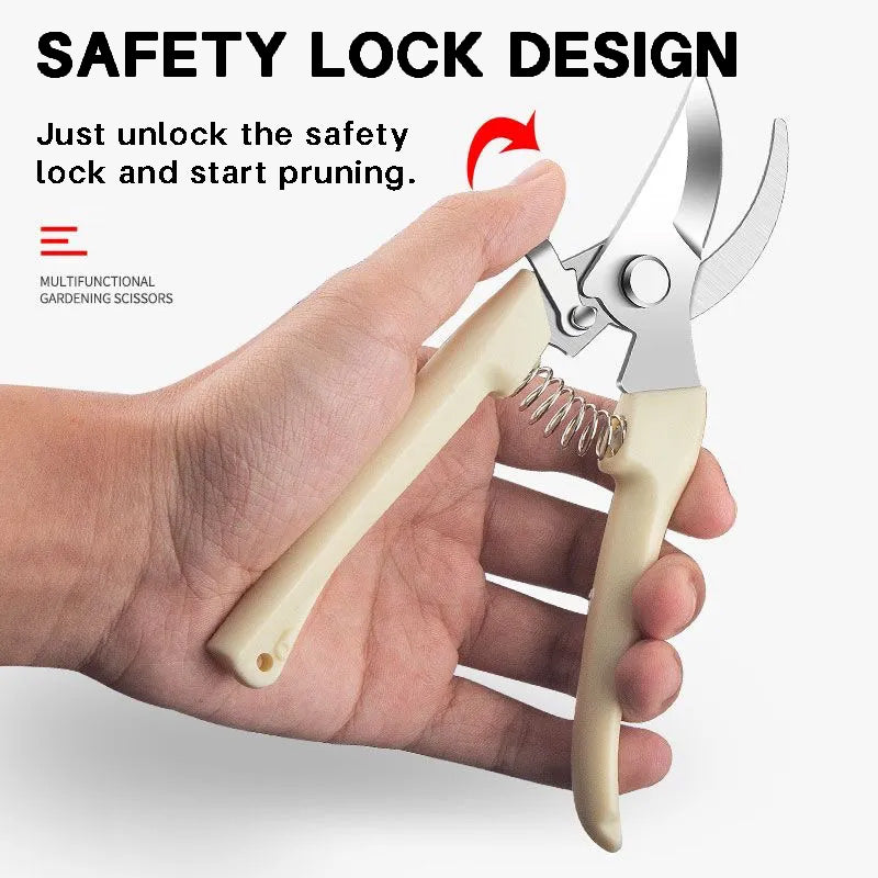 Professional Bypass Pruning Shears 130T — High-Carbon Steel Blade, Ergonomic Handle