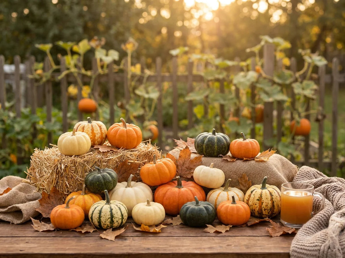 Colorful Miniature Toy Pumpkins Harvest