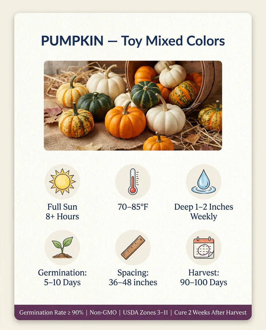 Pumpkin Growing Requirements Infographic