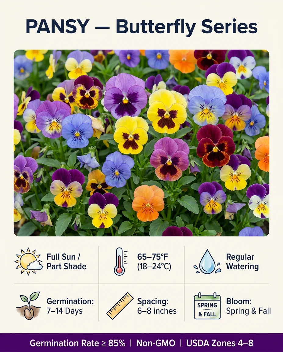 Pansy Growing Requirements Infographic