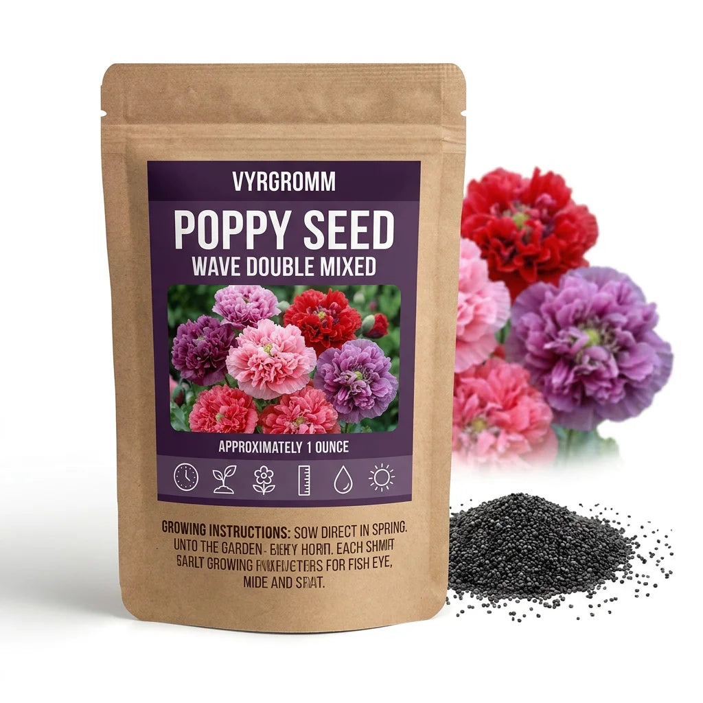 Poppy Wave Double Mixed - Seed Packet