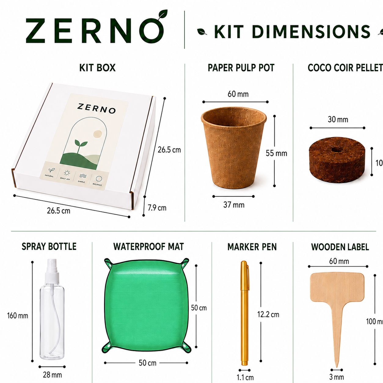 Zerno Seed Starter Kit — Egg Tray Complete Set