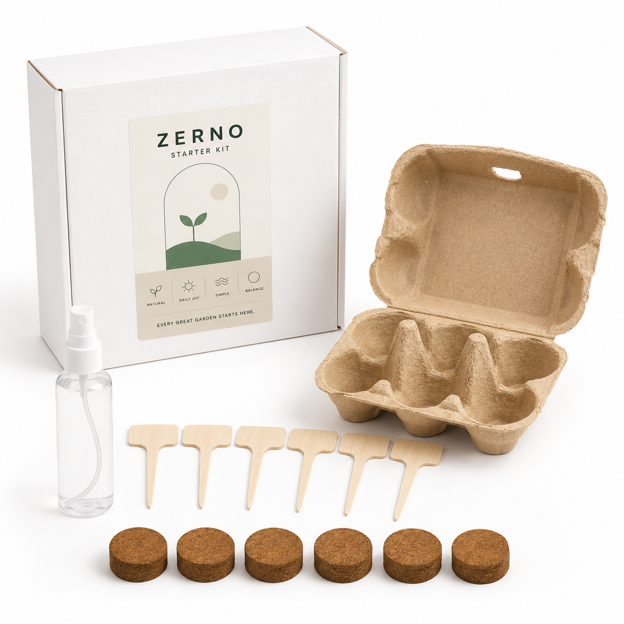 Zerno Egg Tray Seed Starter Kit