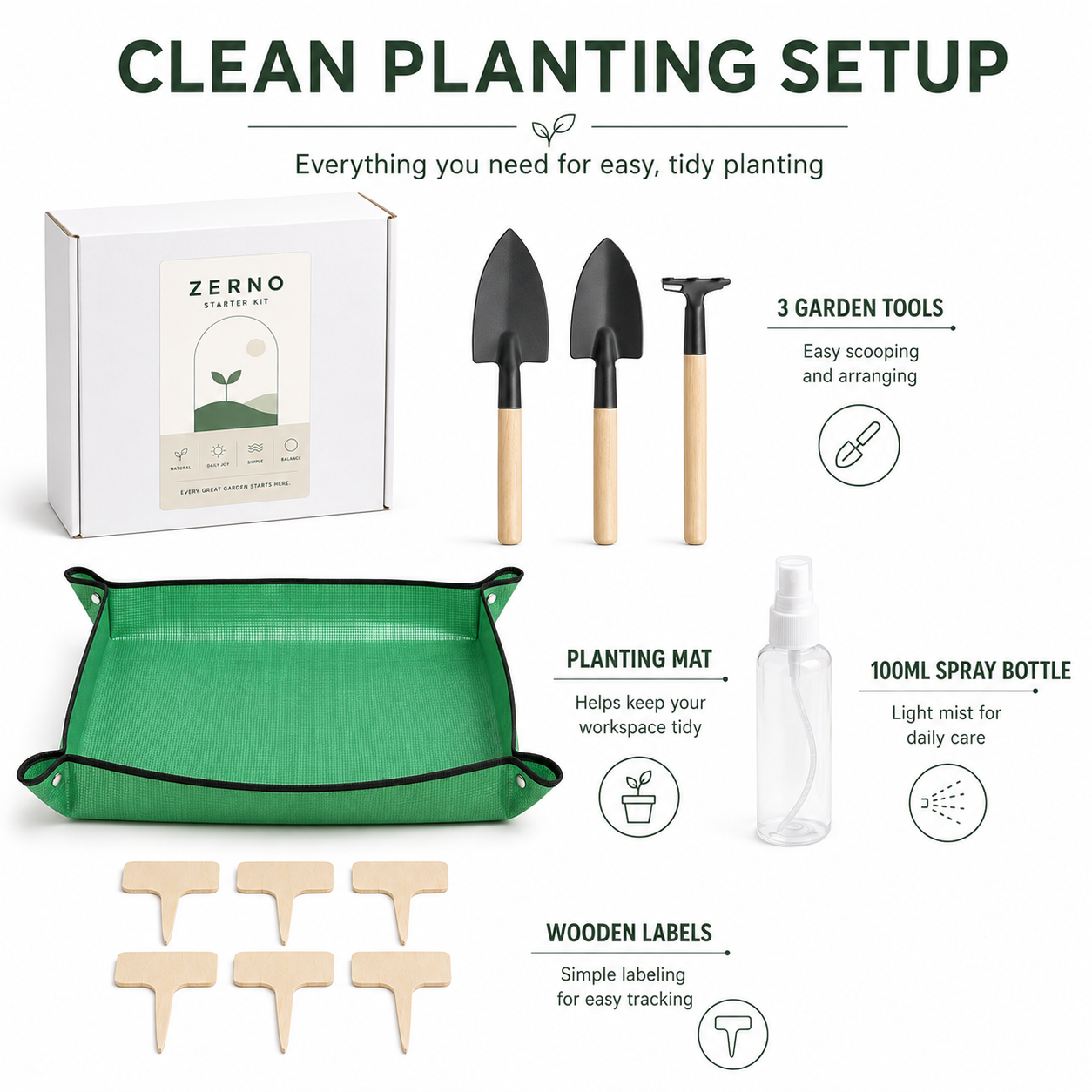 Zerno Egg Tray Starter Kit with Coco Pellets