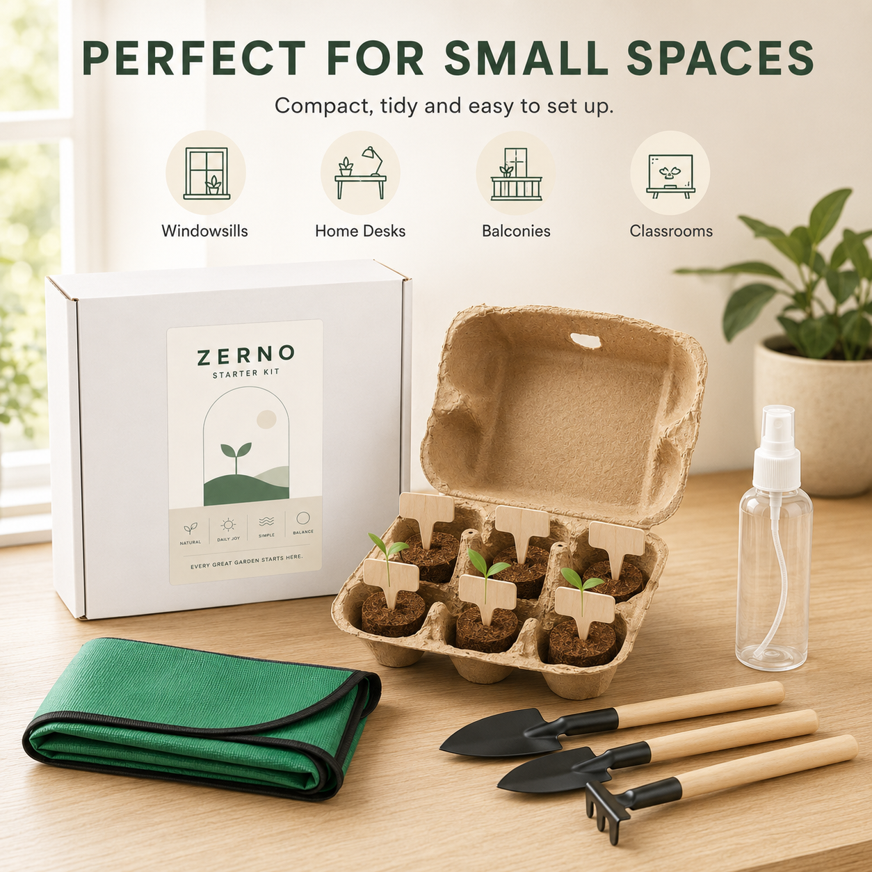 Zerno Egg Tray Starter Kit with Coco Pellets