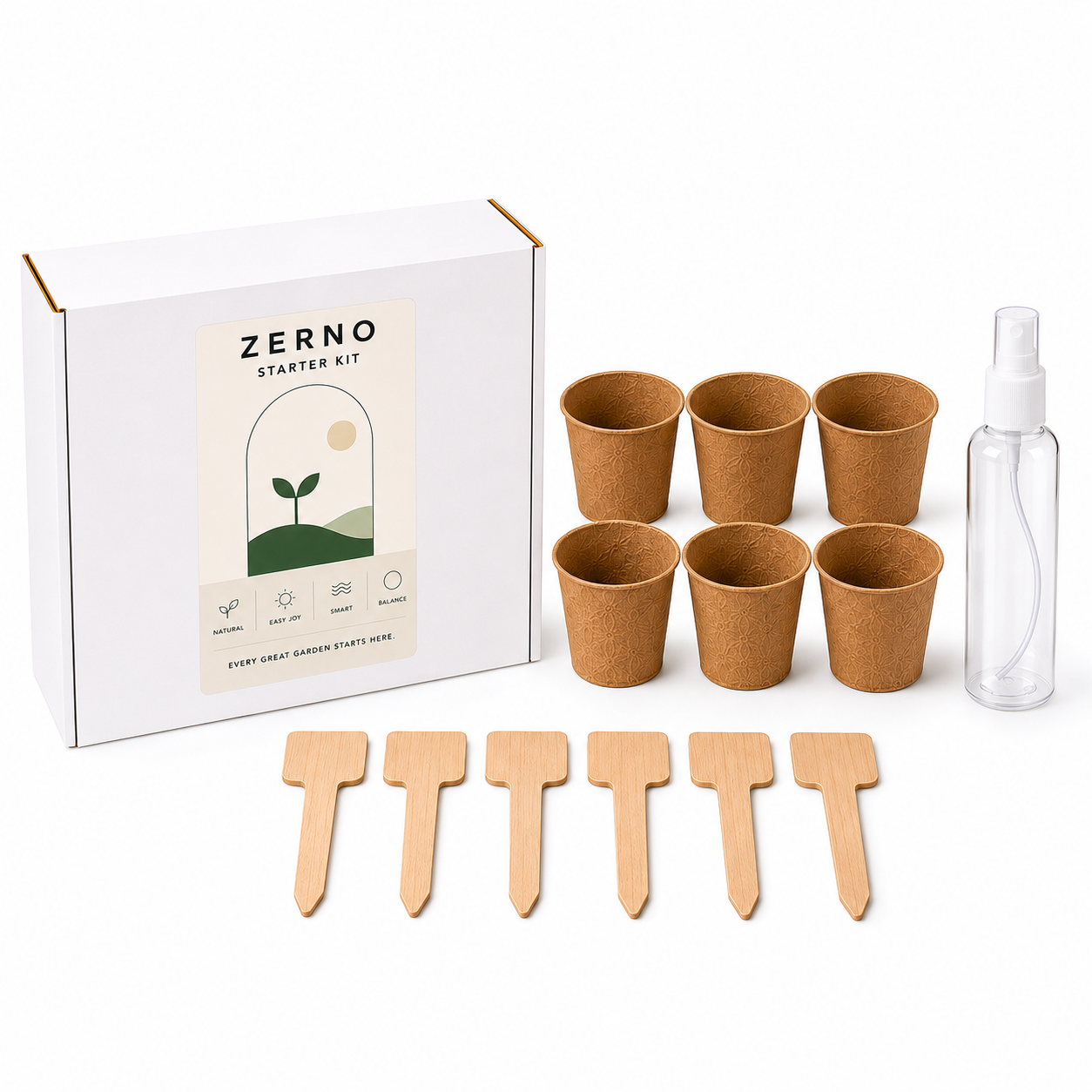 Zerno Seed Starter Kit — Peat Cups Set