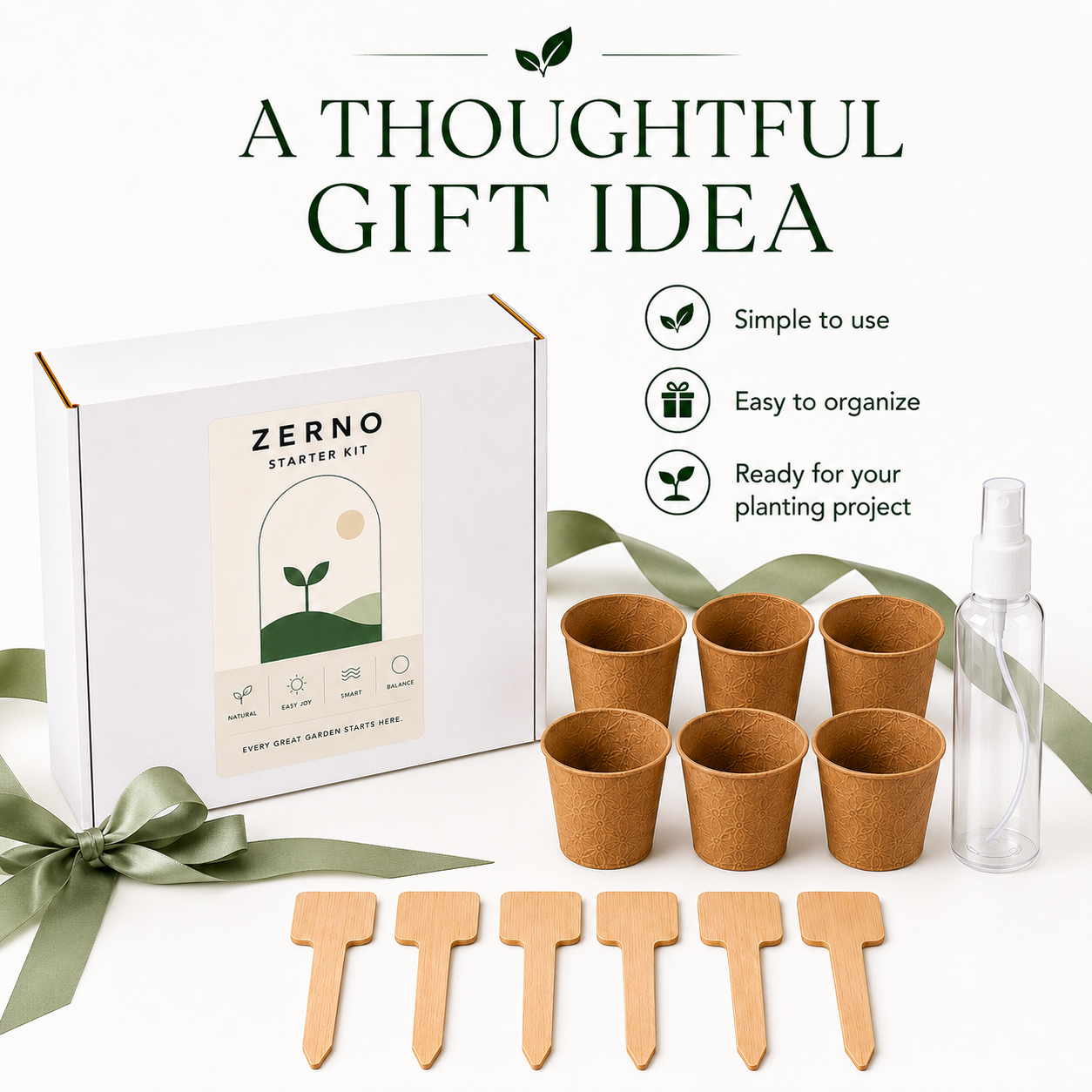 Zerno Seed Starter Kit — Peat Cups Set