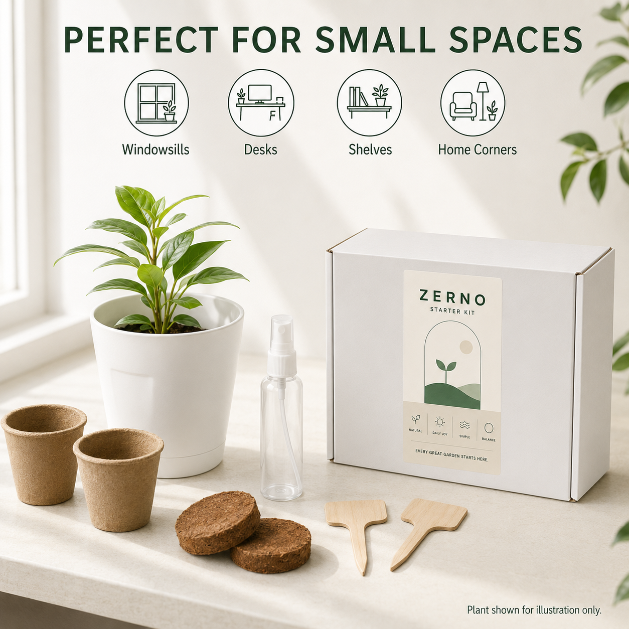 Zerno Seed Starter Kit — Peat Cups & Nursery Pots Bundle