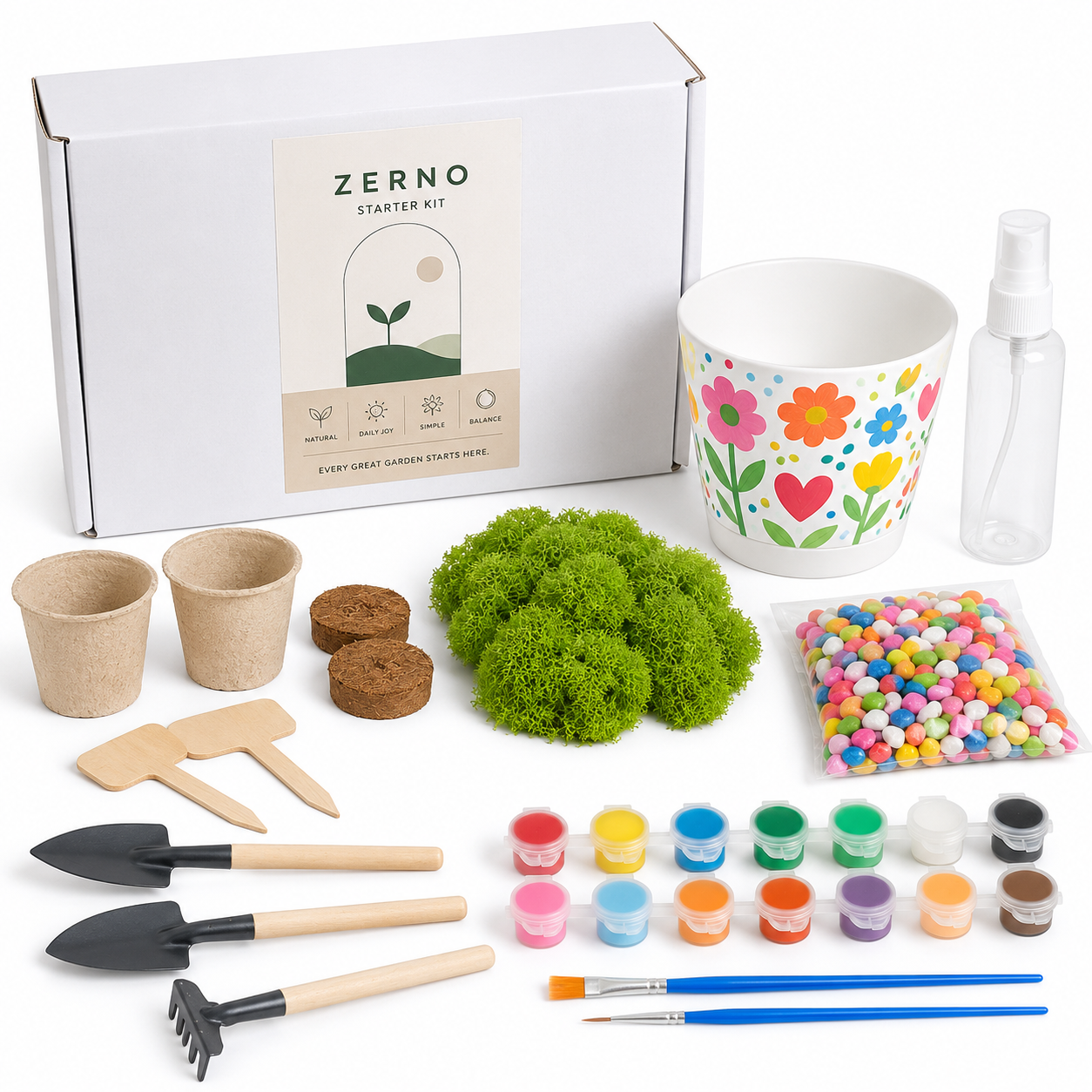 Zerno Seed Starter Kit — Peat Cups & Nursery Pots Bundle Pro
