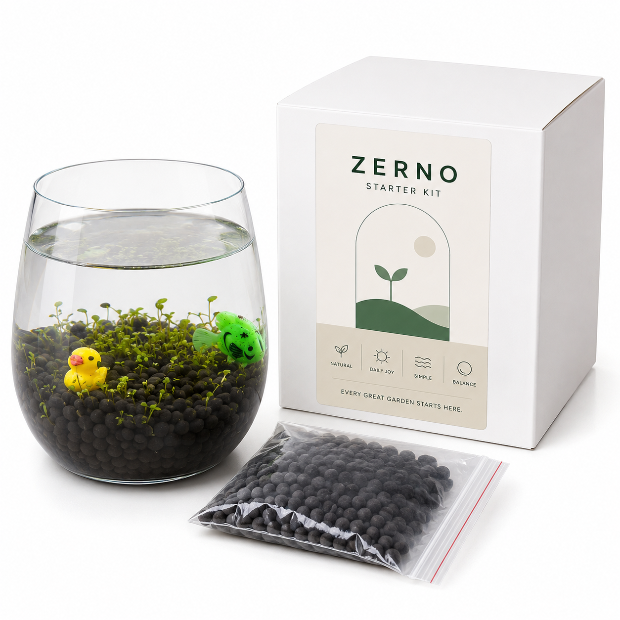 Aquatic Mini Garden Glass Cup Set