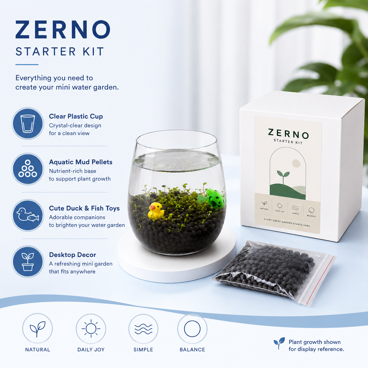 Aquatic Mini Garden Glass Cup Set
