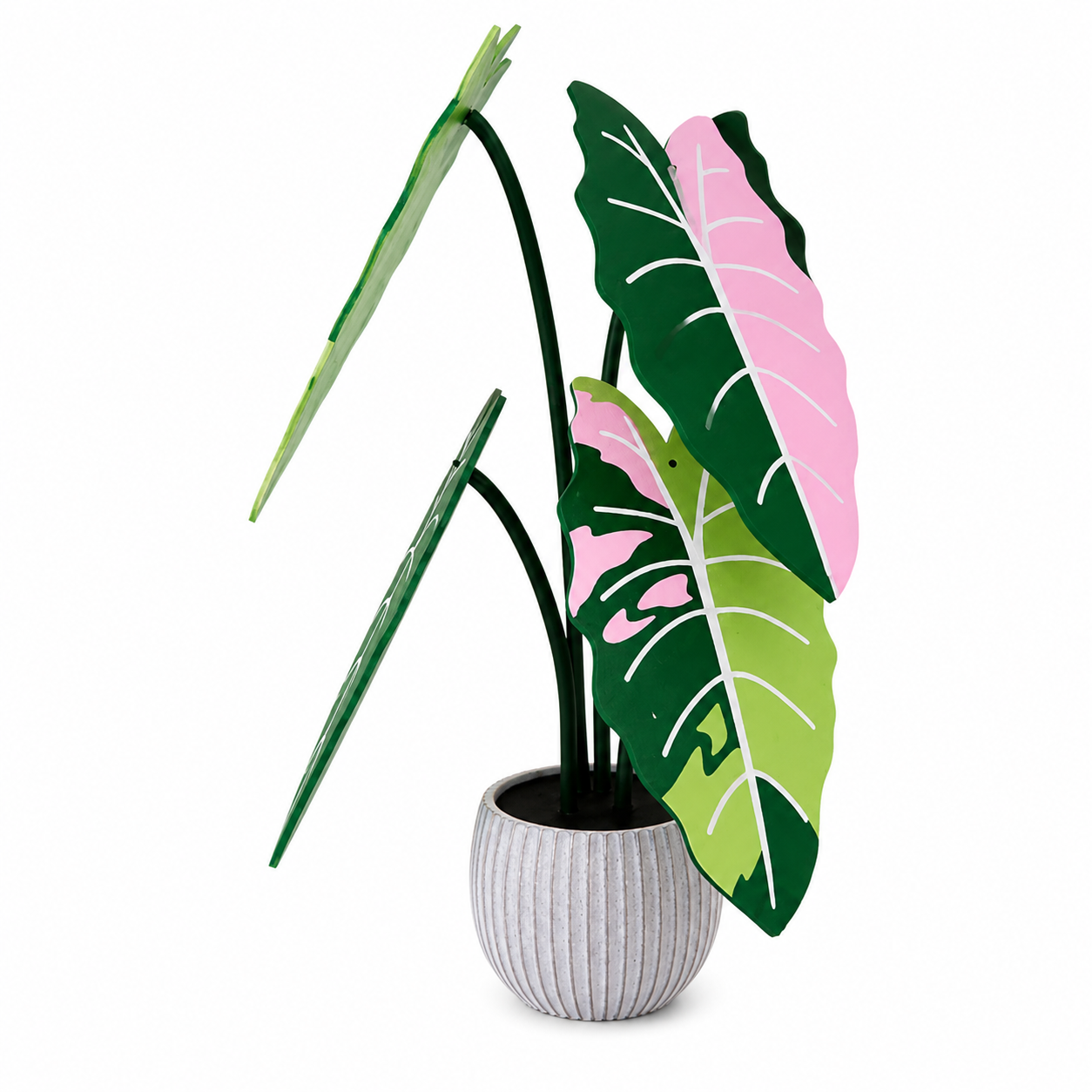 3D Printed Colorful Monstera Plant Decor