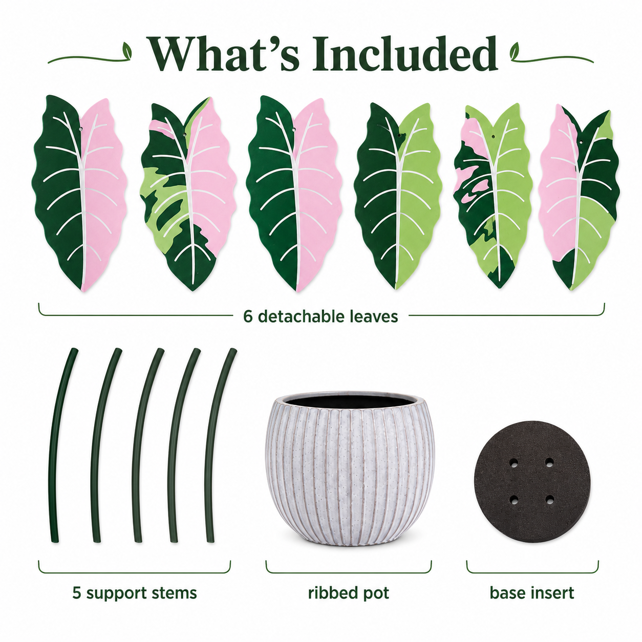 3D Printed Colorful Monstera Plant Decor
