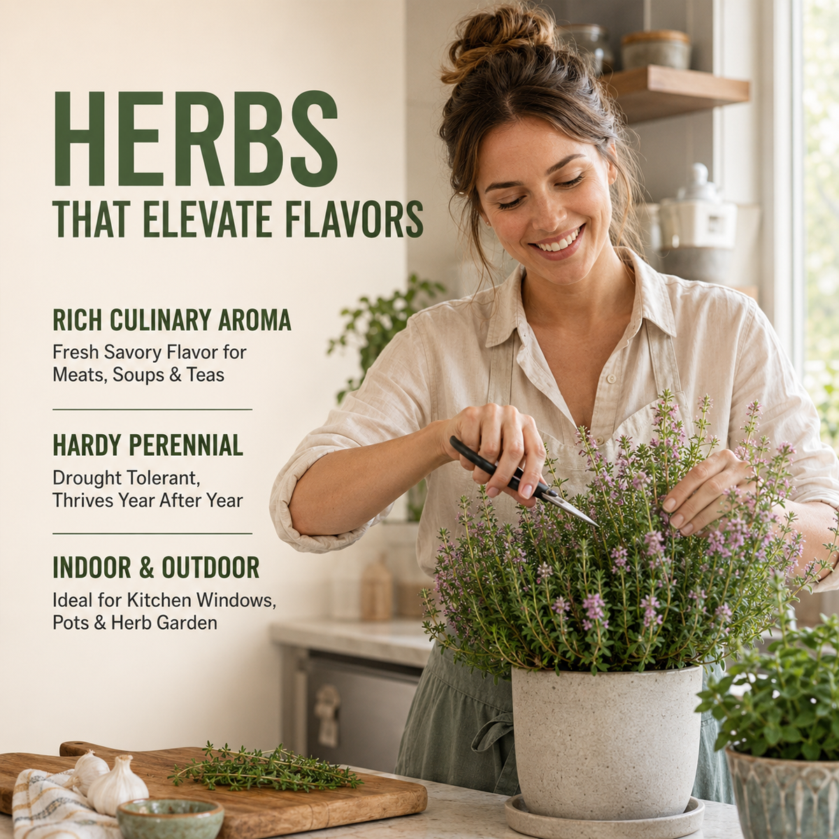 Thyme Seeds – Thymus mongolicus | 200 Seeds | Aromatic Perennial Herb