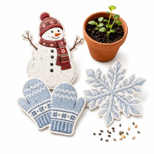 Vyrgromm Plantable Seed Paper Shapes - White Background Studio Hero